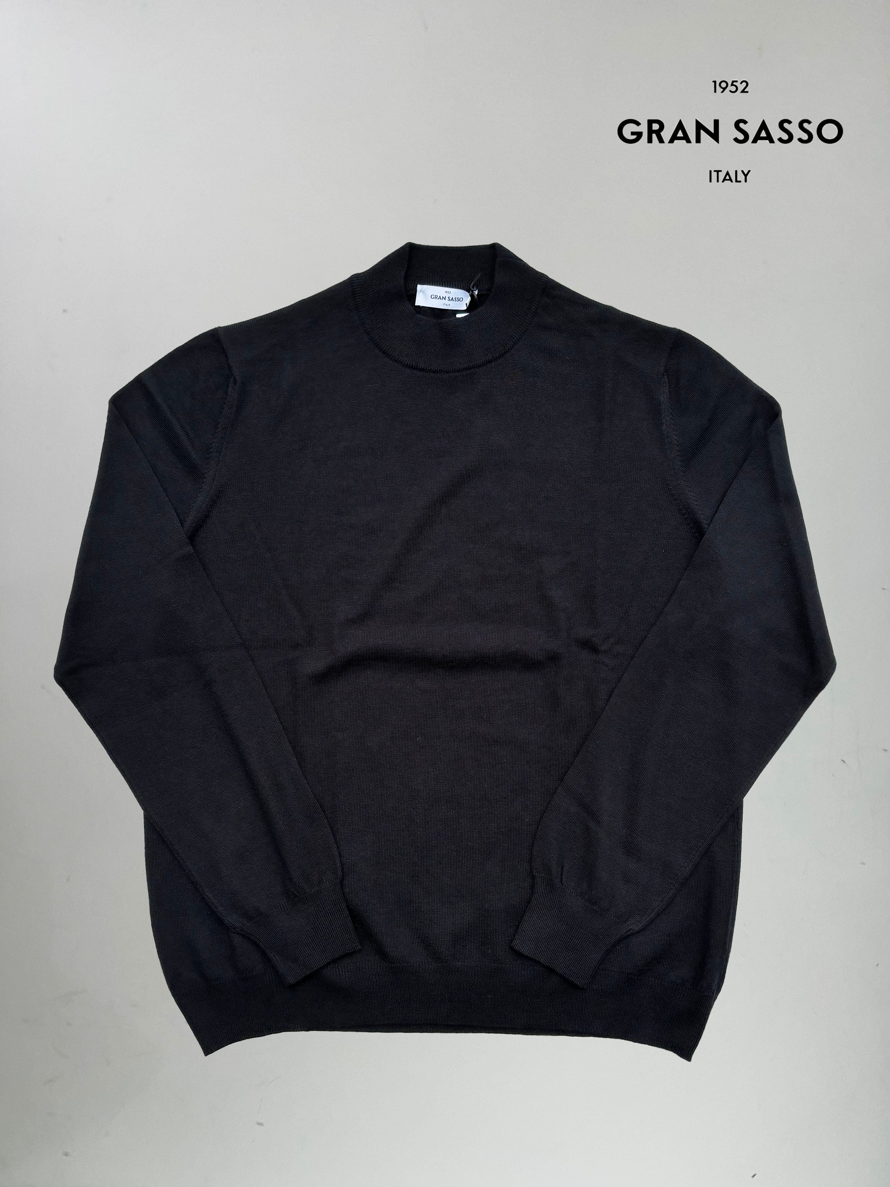 ZANONE（ザノーネ）5ゲージ モックネックニット BLACK（ブラック） | Leone