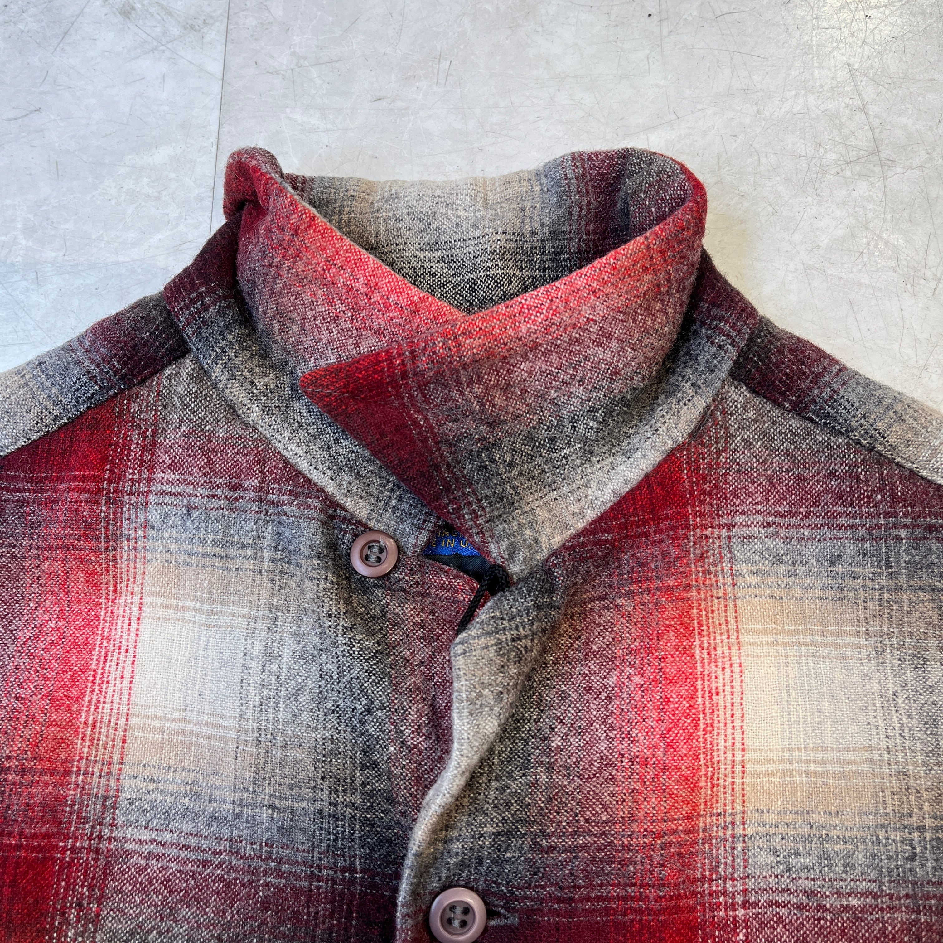 70s〜80s PENDLETON Wool Shirt 70年代 80年代 ペンドルトン ウールシャツ オンブレチェック フラップポケット M |  ヴィンテージカイトリオレゴン powered by BASE