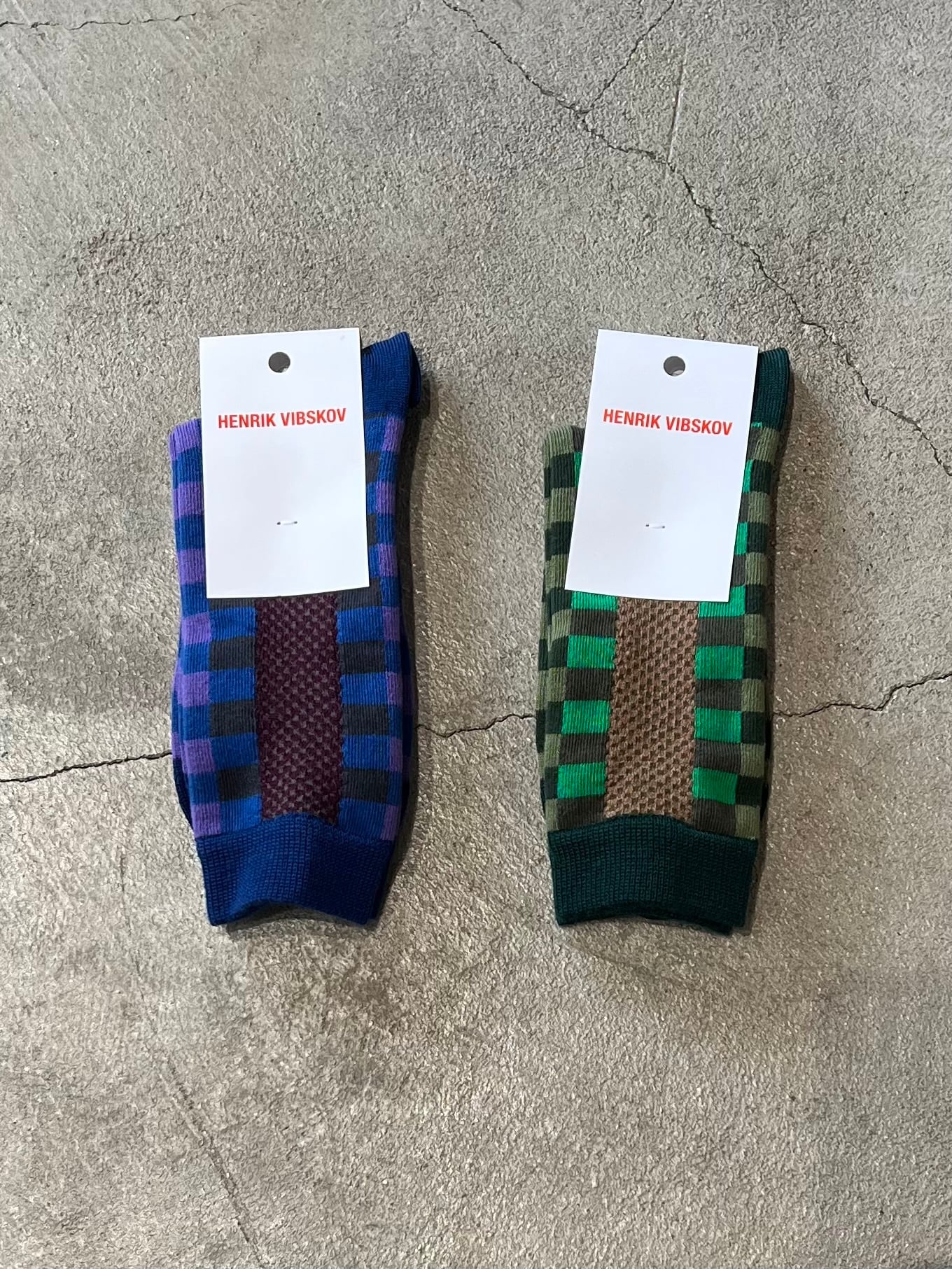 23AW】HENRIK VIBSKOV ヘンリックヴィブスコフ / BLOCK WOOL SOCKS