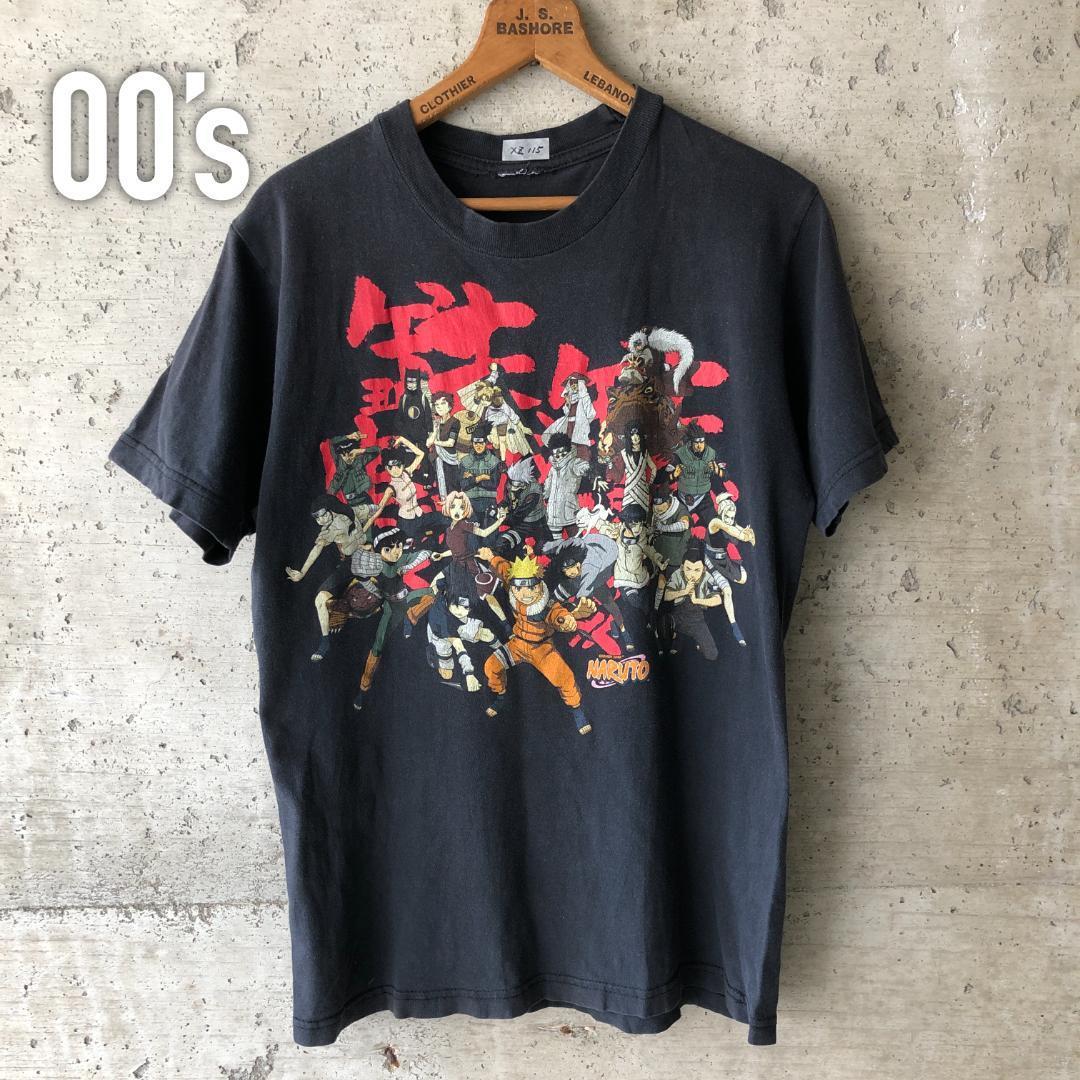 B一般的な古着のコンディション00s ヴィンテージ ナルト NARUTO tシャツ