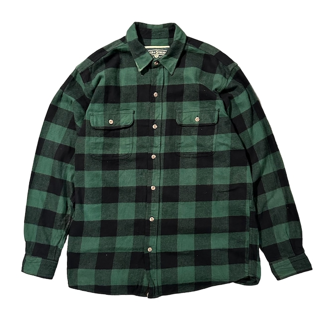 90's FLELD & STREAM BLOCK CHECK SHIRT　【DW907】