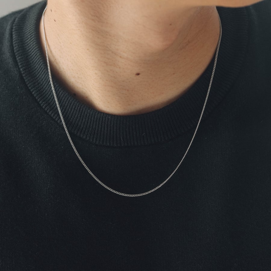 pointlessjourney シルバーチェーンネックレス thin chain necklace (silver) #n63 | garcia