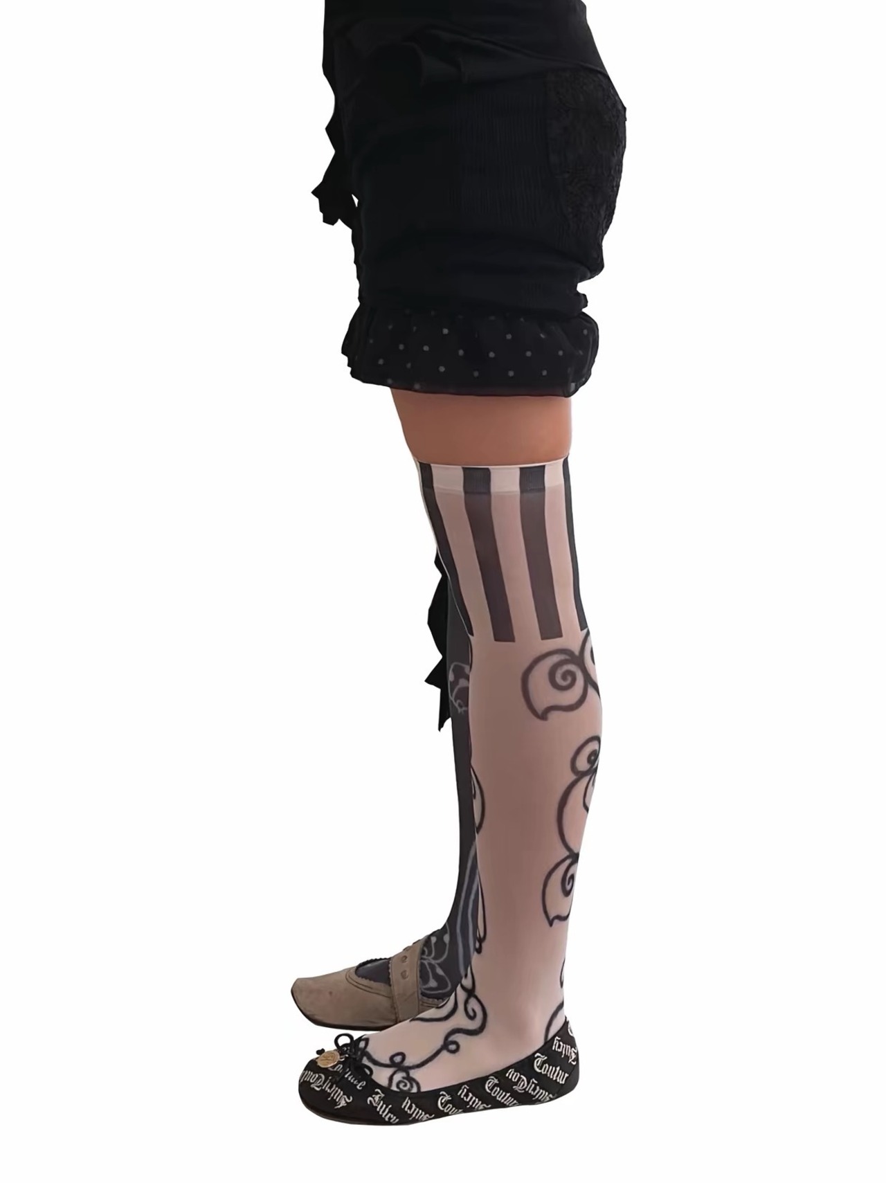 【Vestige】Printed Knee Socks