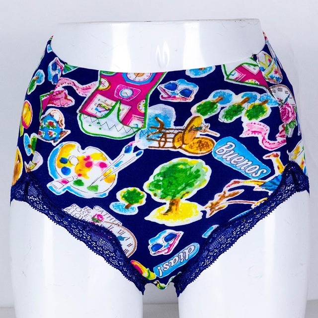 ショーツ　下着　TUNIC　５０強撚フライス・Tエスパーニャ　ふわっとショーツ　紺　サイズL　2142L-C