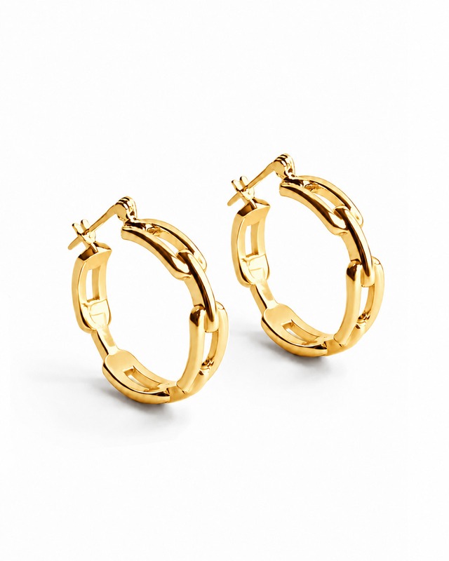 Chase earrings L〈Gold〉