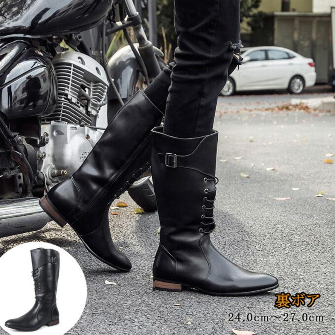 ブーツ メンズ ロングブーツ レザーブーツ エンジニアブーツ 男性 冬靴  