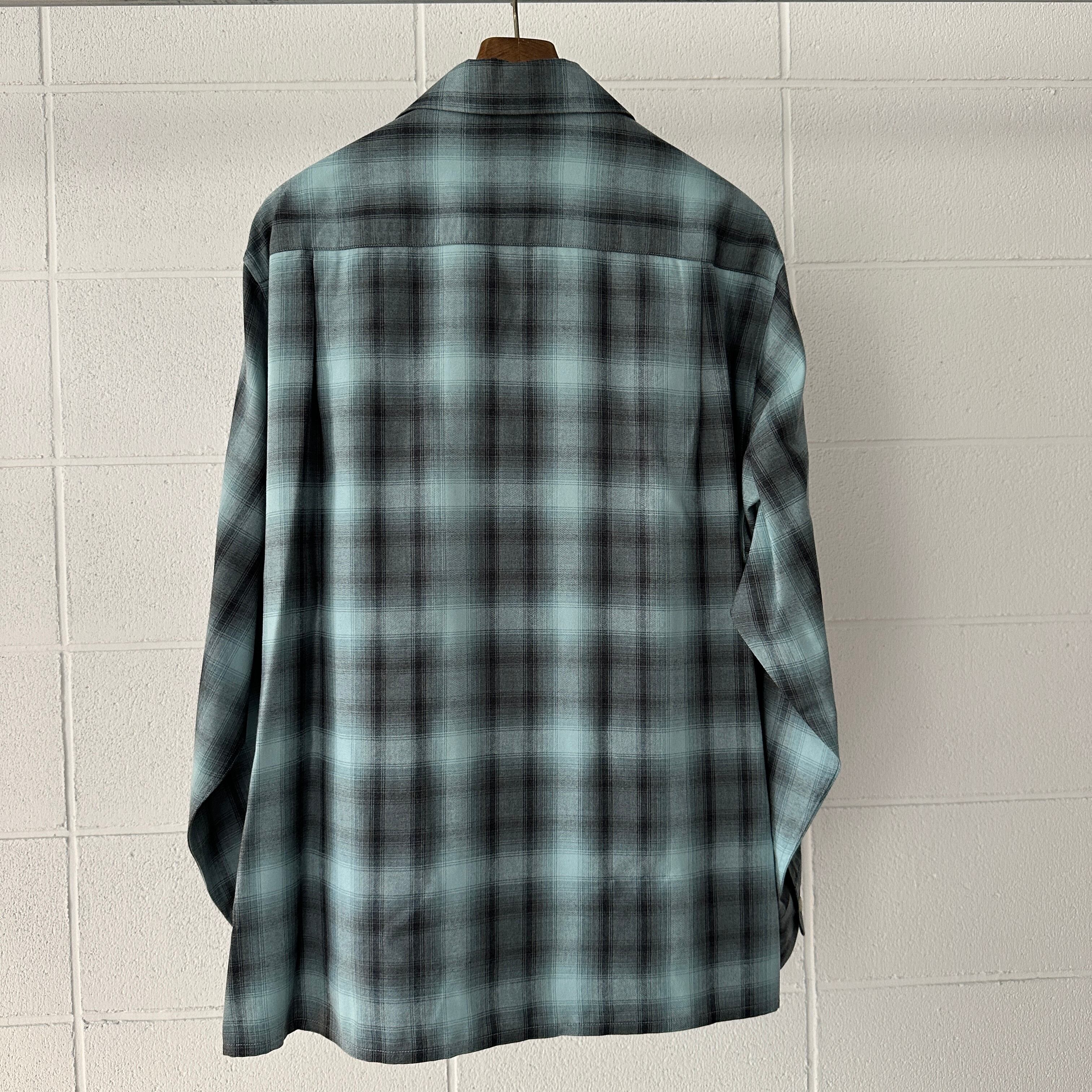 WACKOMARIA OMBRE CHECK OPEN COLLAR SHIRT | integral