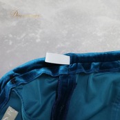 フラダンス 衣装 ワンピース ドレス アレミティ ブルー系 POERAVA BY AREMITI 日本製 ベロア チューブトップ ワンカラー 無地 きれい 上品 高級感 かわいい 華やか 鮮やか ピーコックグリーン ハワイアン アロハ フラ ダンス レッスン