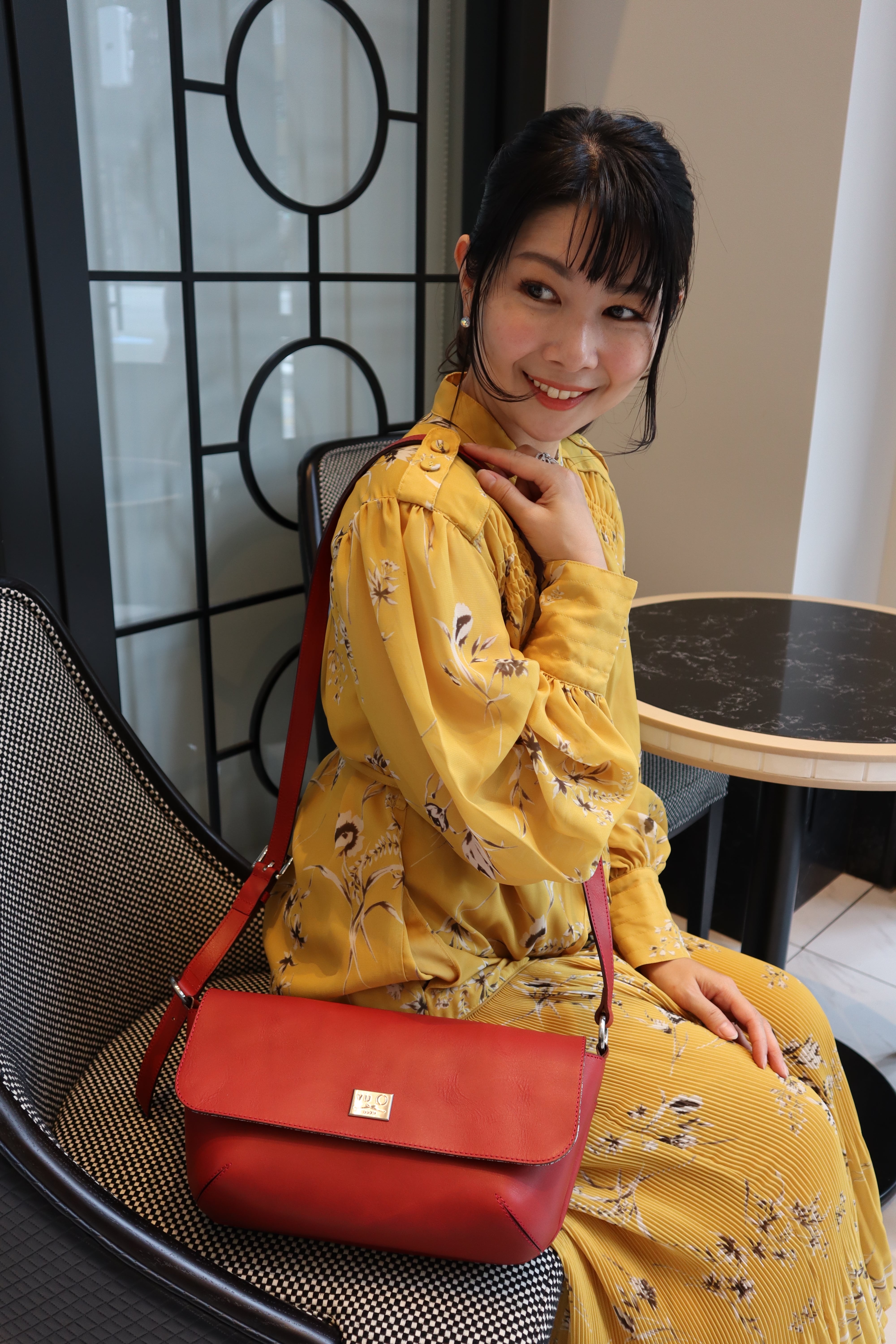 日本製】【本革×博多織】Monica003 フラップショルダーバッグ | yuEN