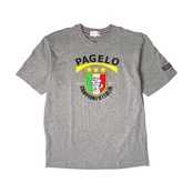 PAGERO パジェロ 豪華キャラ刺繍 クルーネック 半袖Tシャツ 3L/グレー/大きいサイズ