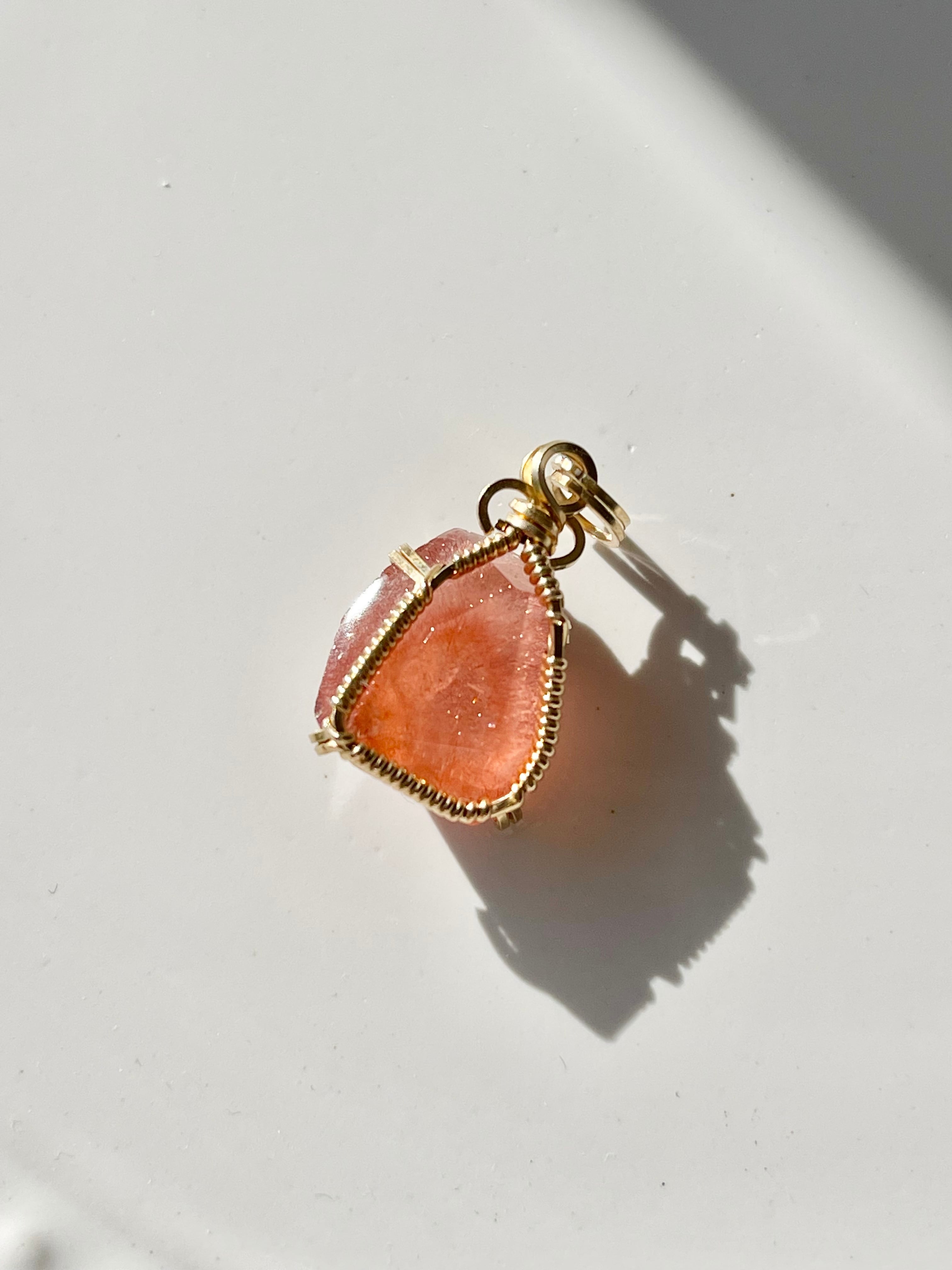 最高品質‼️カザフスタン産ストロベリークォーツ＆14kgfペンダントチャーム