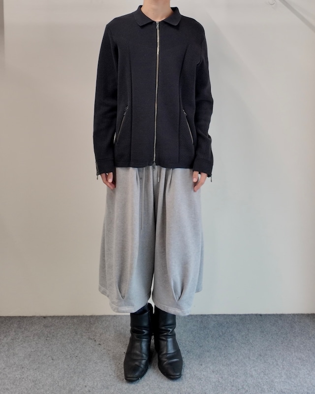 【5351 pour les hommes】curve pattern zip up blouson