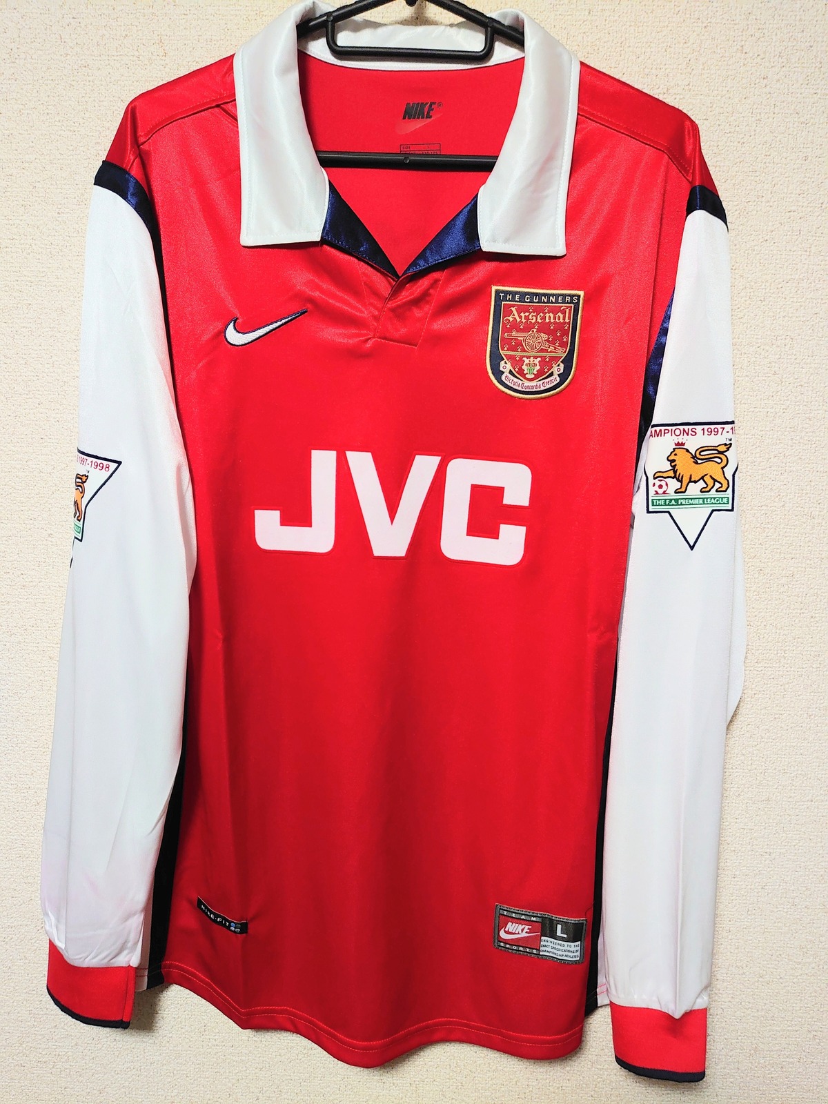97-98 アーセナル ベルカンプ ユニフォーム（H） | football uniform shop