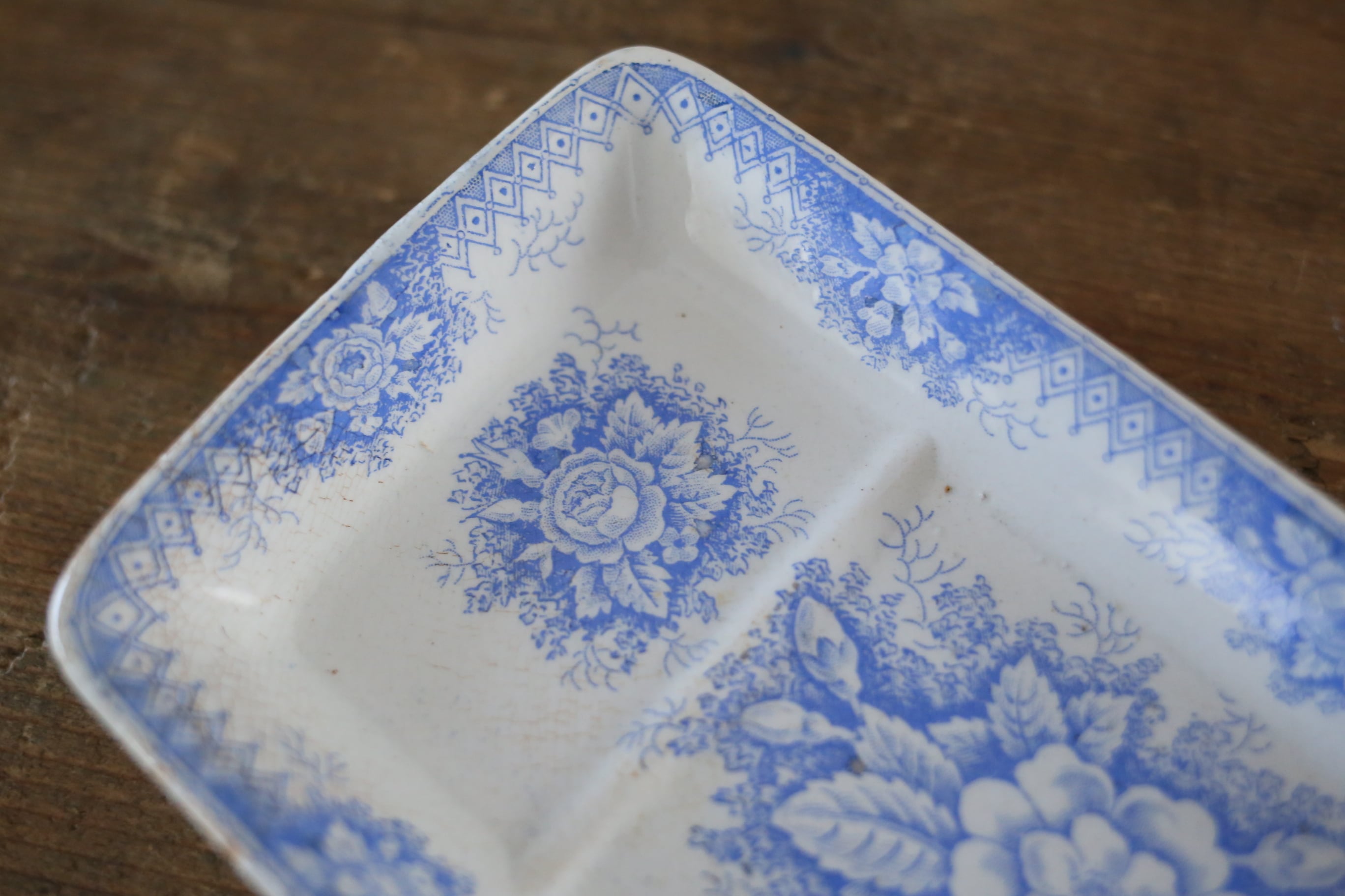 フランス アンティーク ヴィンテージ St AMAMD『JARDINIÈRE』 トレイ ブラシ置き N-02913