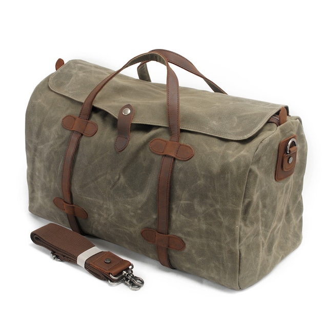 Canvas Leather Travel Boston Bag / キャンバス レザー トラベル ボストン バッグ