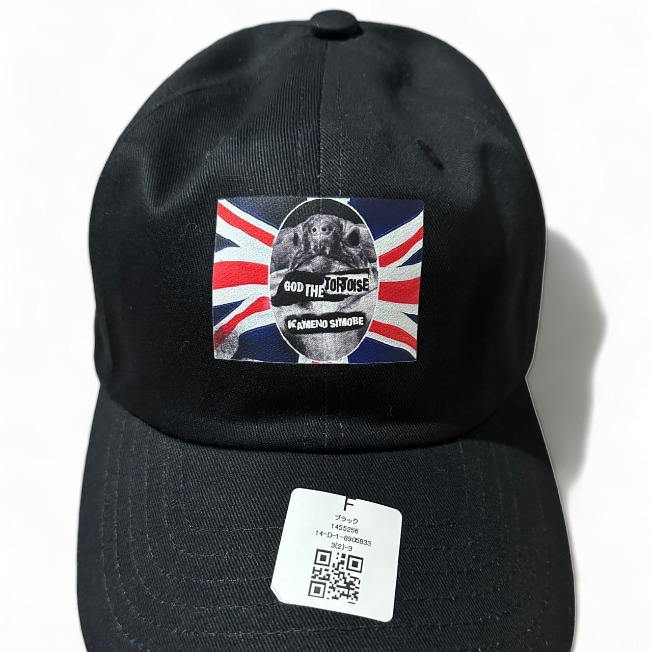 リクガメイギリス国旗パンクコットンキャップ黒/帽子