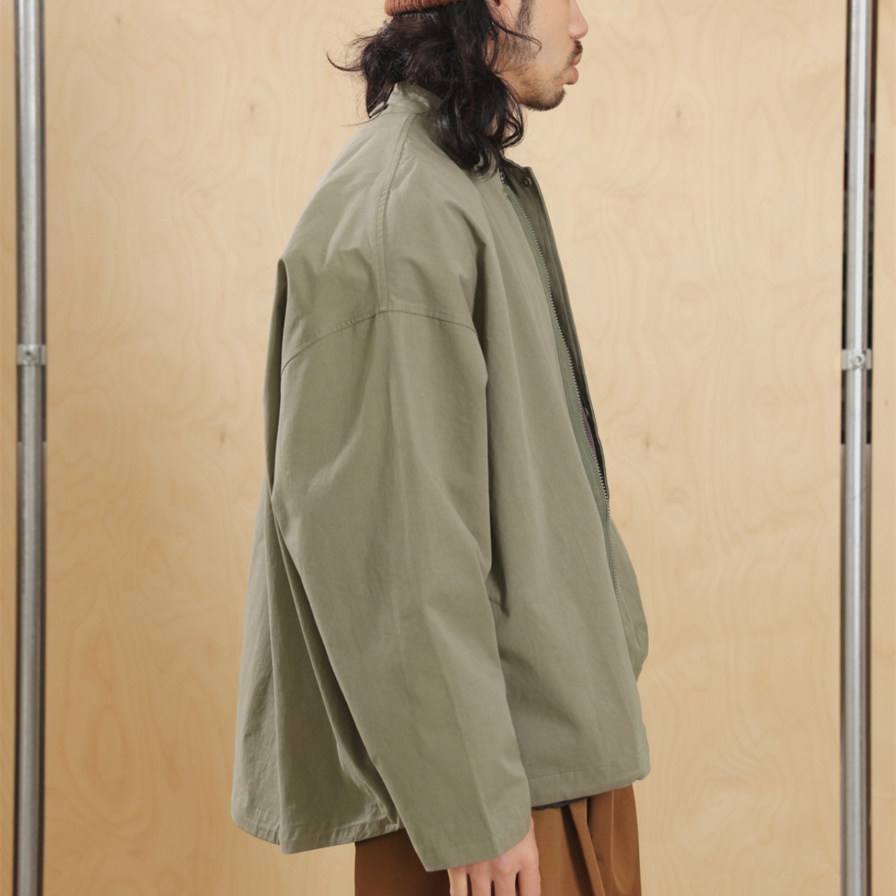 セージグリーン・ノーカラーブルゾン K5628 - 3