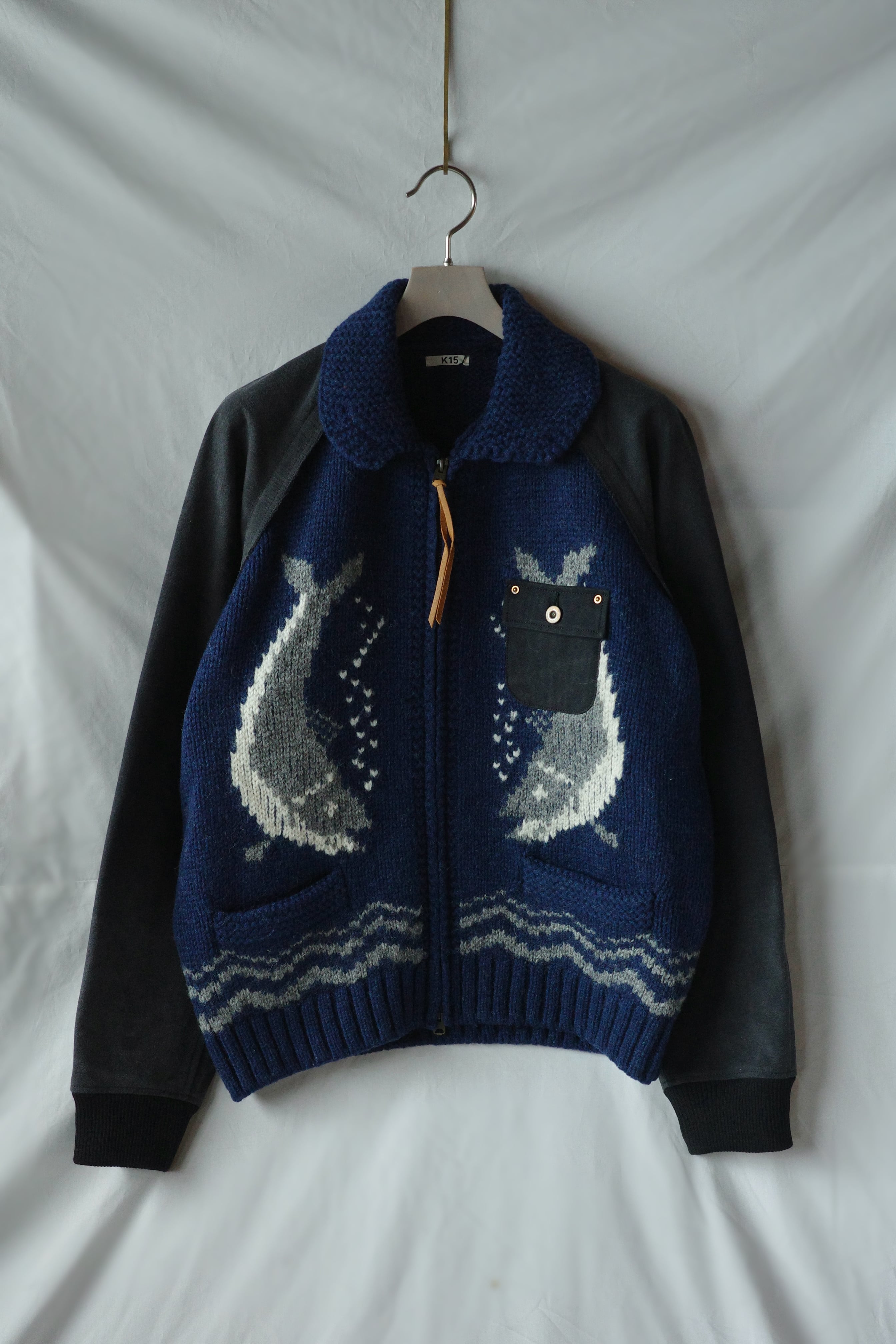KHOKI 【Combination Cowichan Sweater -Blue-】
