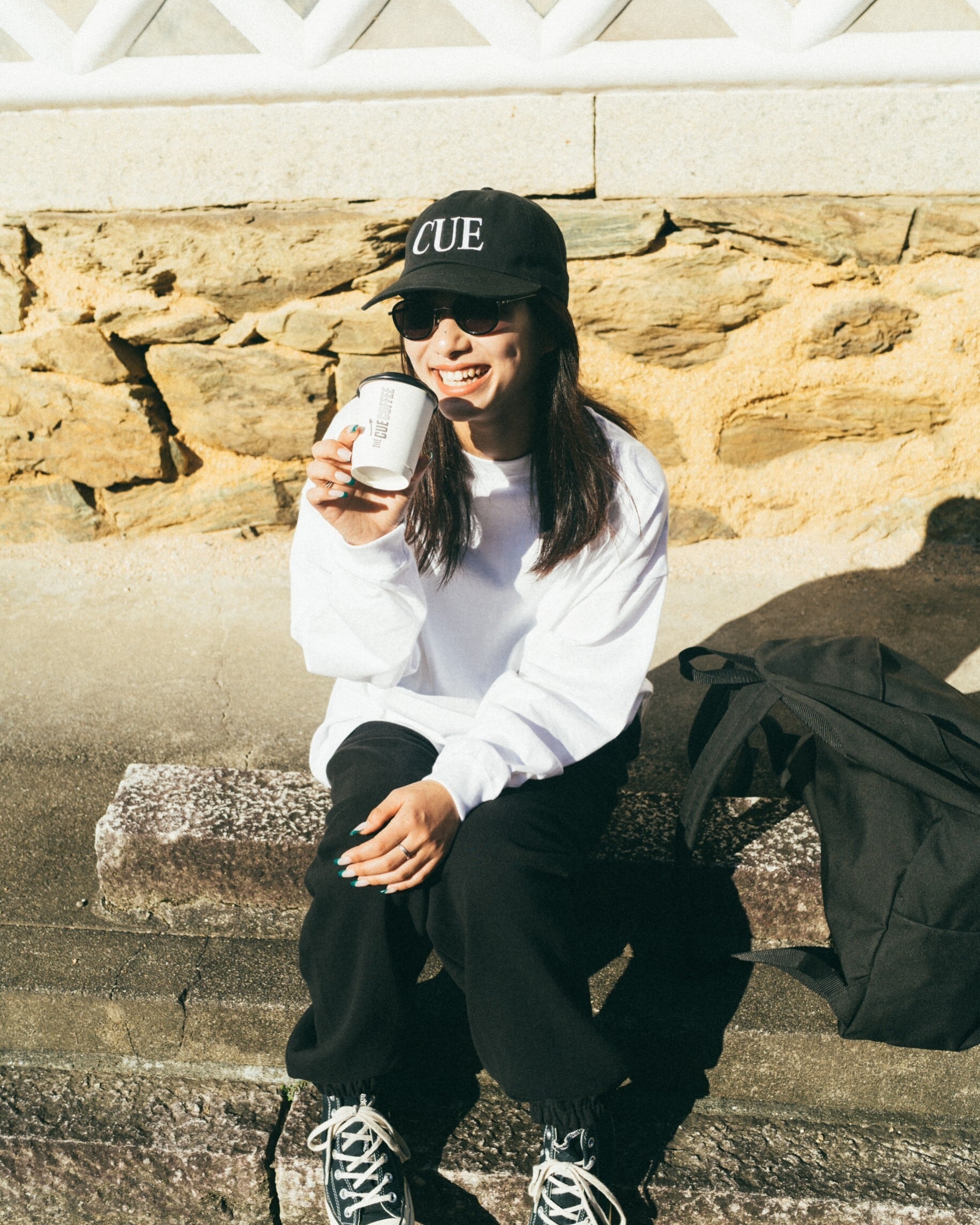 CUE キャップ ブラック 刺繍 Since 2011 CUE CAP | THE CUE COFFEE
