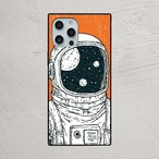 受注生産 iPhoneケース 星空を映す宇宙飛行士ヘルメット｜宇宙飛行士モチーフ RFSP018D