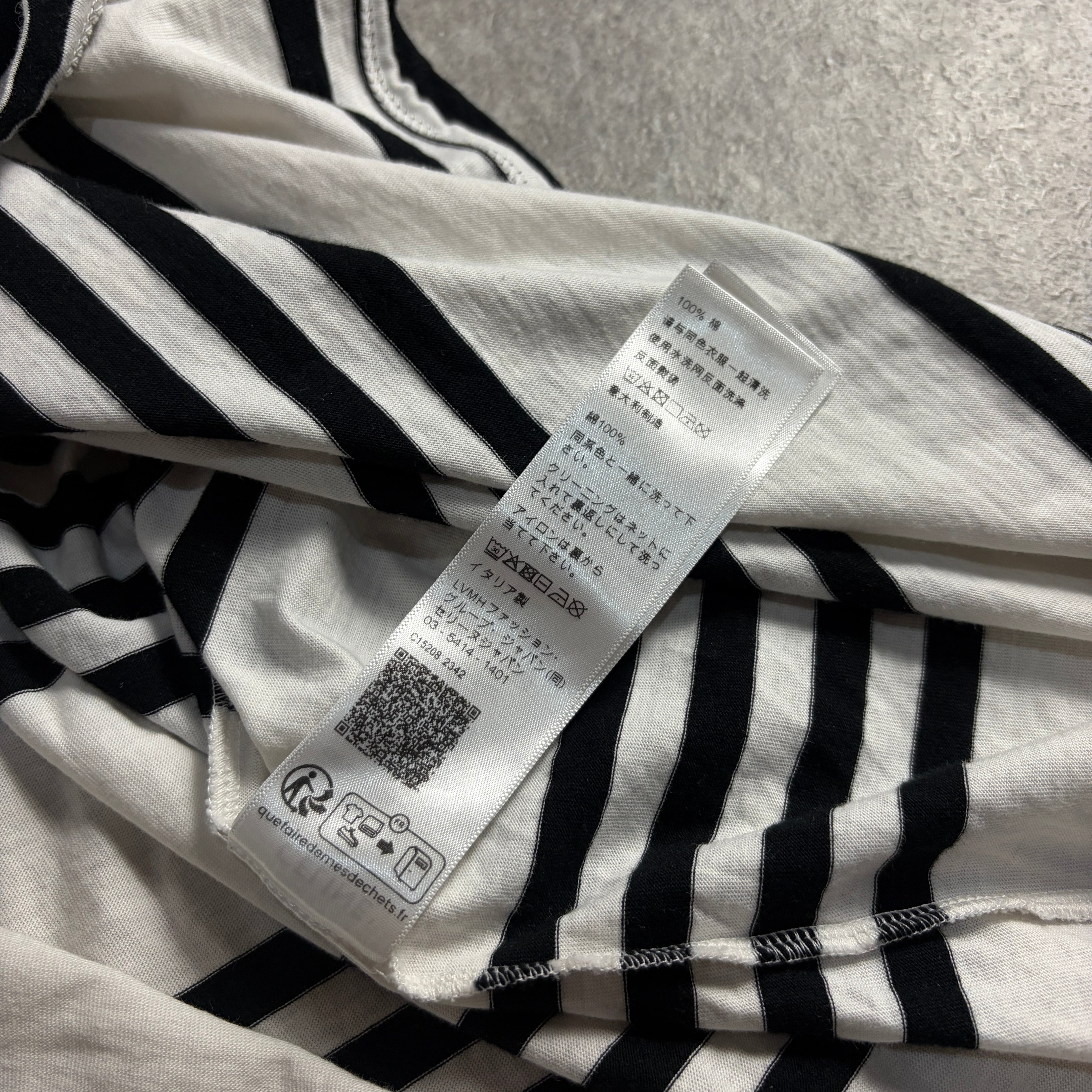 美品 CELINE ボーダーTシャツ メンズライン 胸元ロゴ | LOST