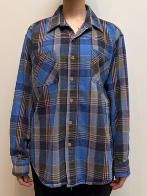 BL18-1 USED CHECK SHIRT -BLUE×PINK-