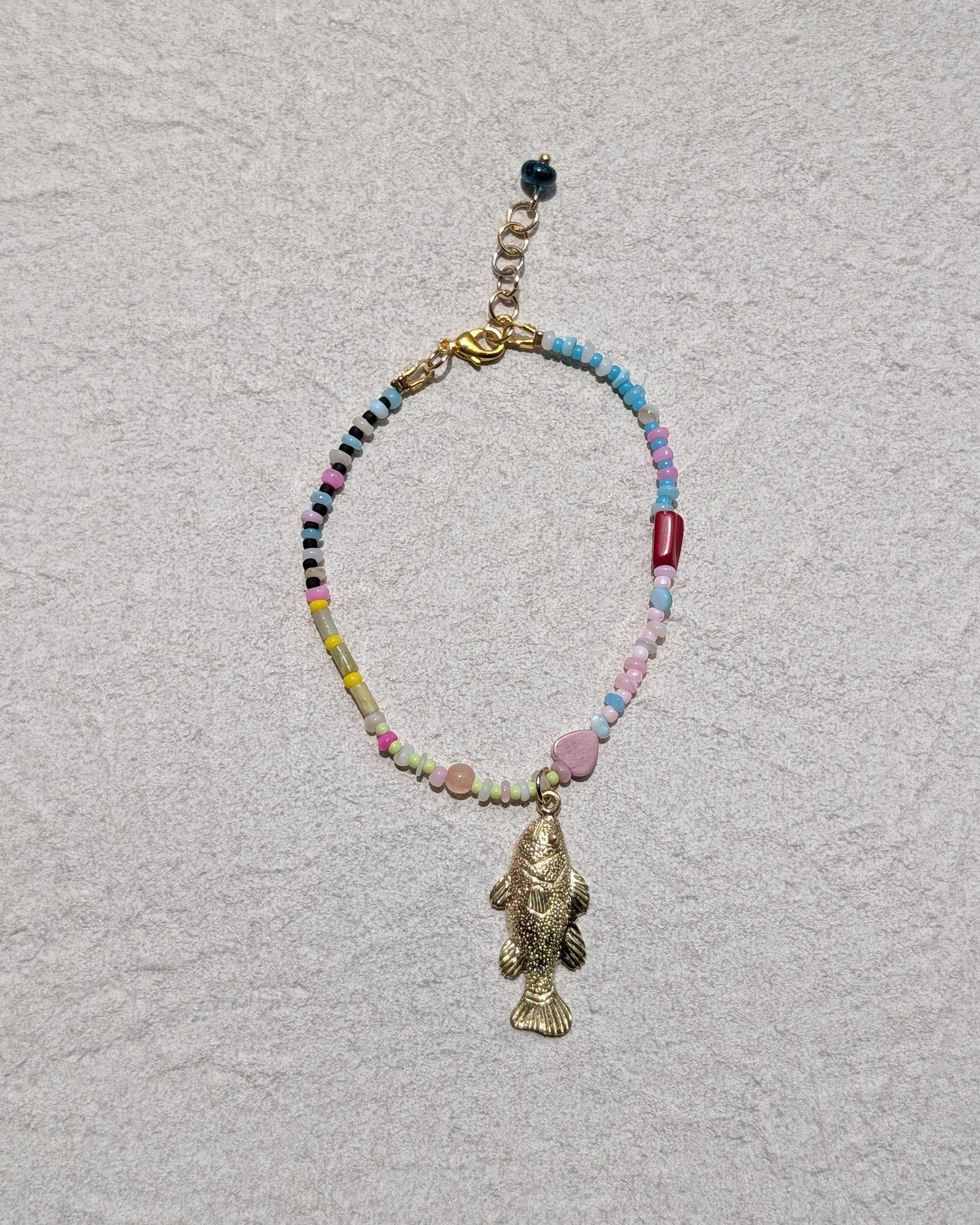 【labyrinthvintage】 SAKANA & beads bracelet