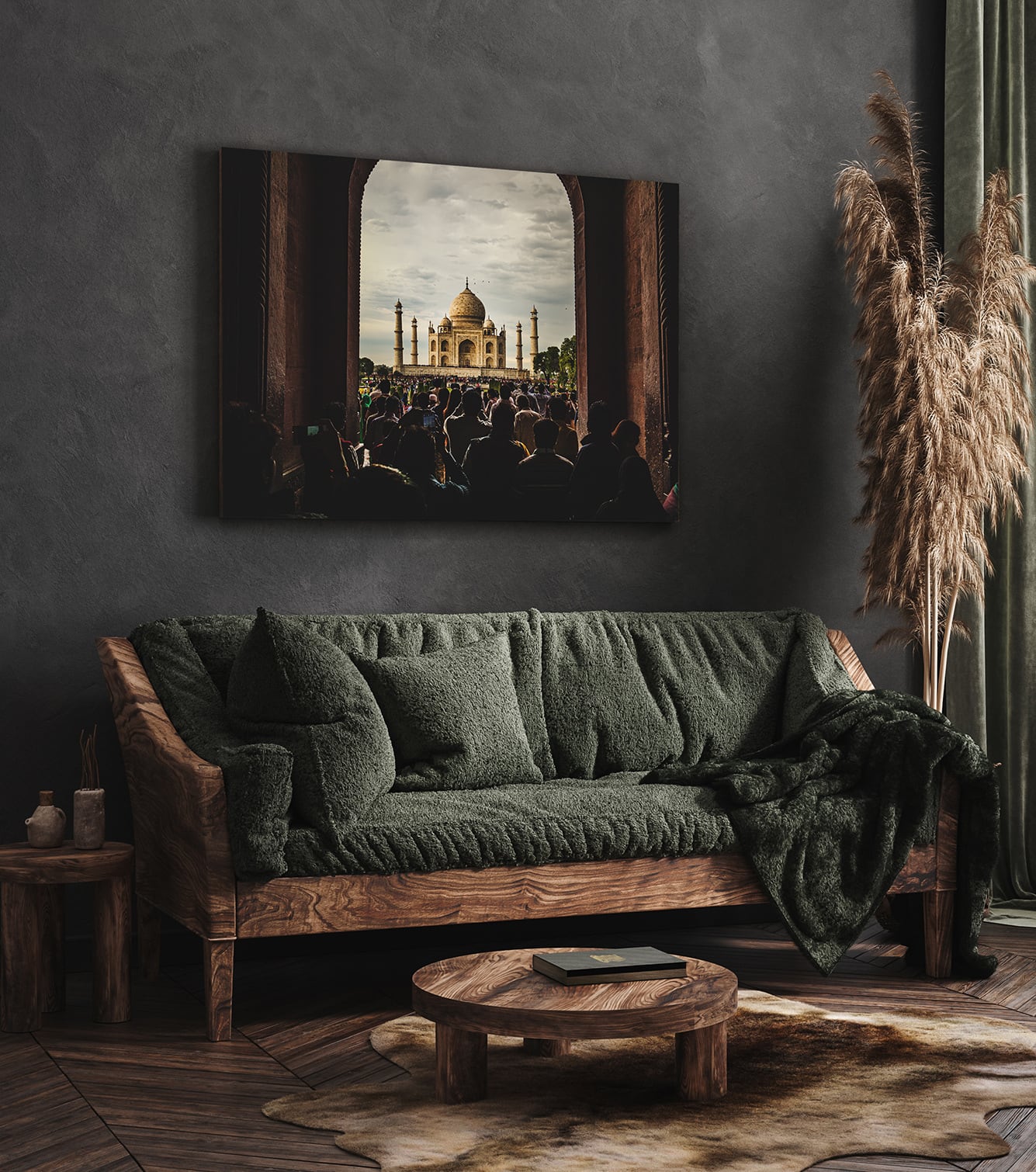 紅葉デザインの木製置物 約42cm 5枚セット 紅葉デザインの木製置物 約42cm 5枚セット