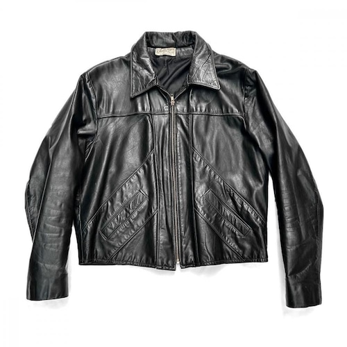 Vintage Leather Jacket [Jean Pierre] [1970s~] Black