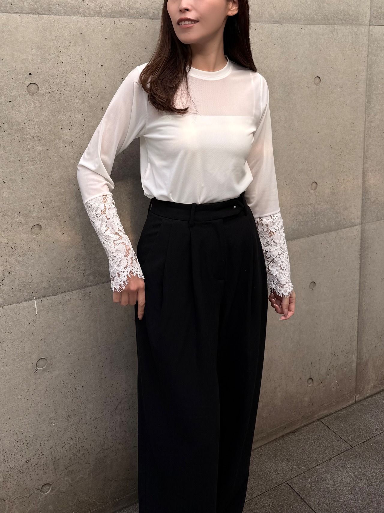 レーススリーブトップス［70013］