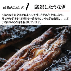 備長炭焼き×秘伝のタレ 峰松うなぎ蒲焼 2匹｜70年受け継がれた職人の技と太良岳の地下水が育む極上うなぎ