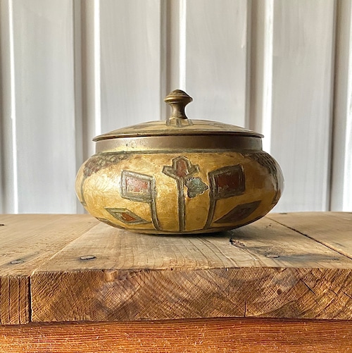 素敵な模様の小物入れ[古道具]