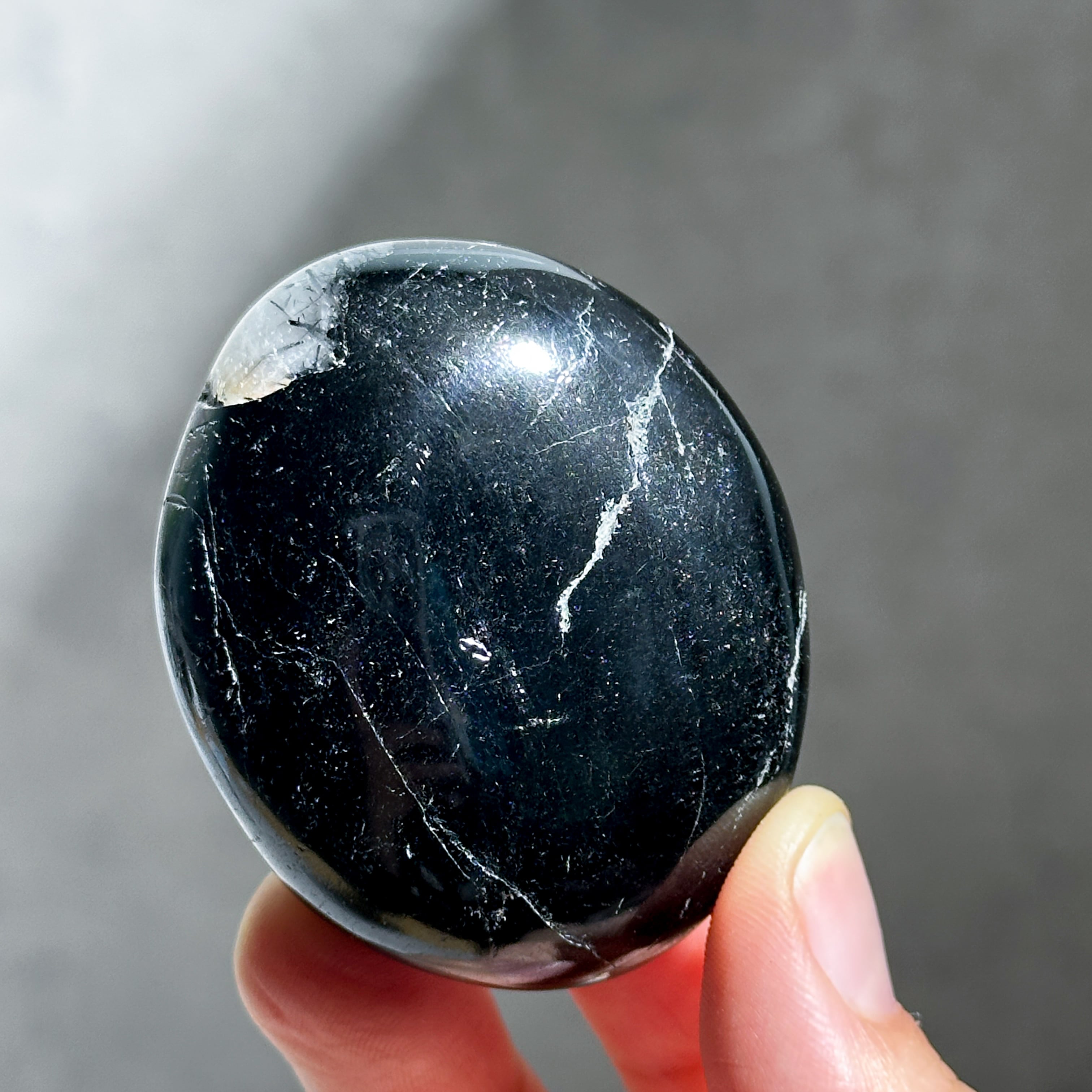 ブラックトルマリン パームストーン44◇ Black Tourmaline ◇天然石