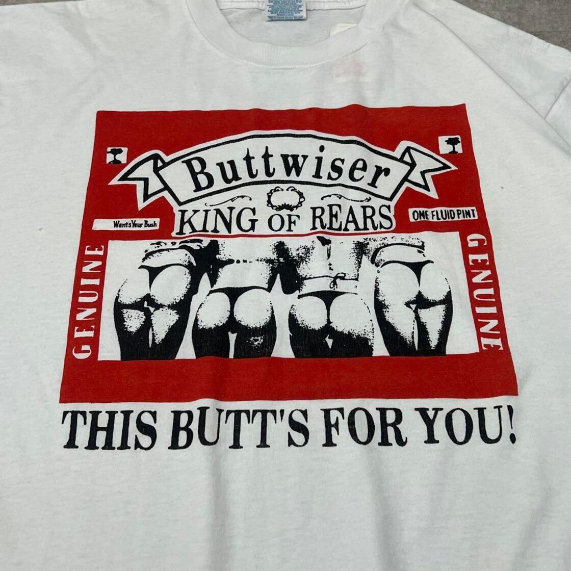 USA製 バドワイザー パロディ エロT buttwiser 90s tシャツ | PAY ID