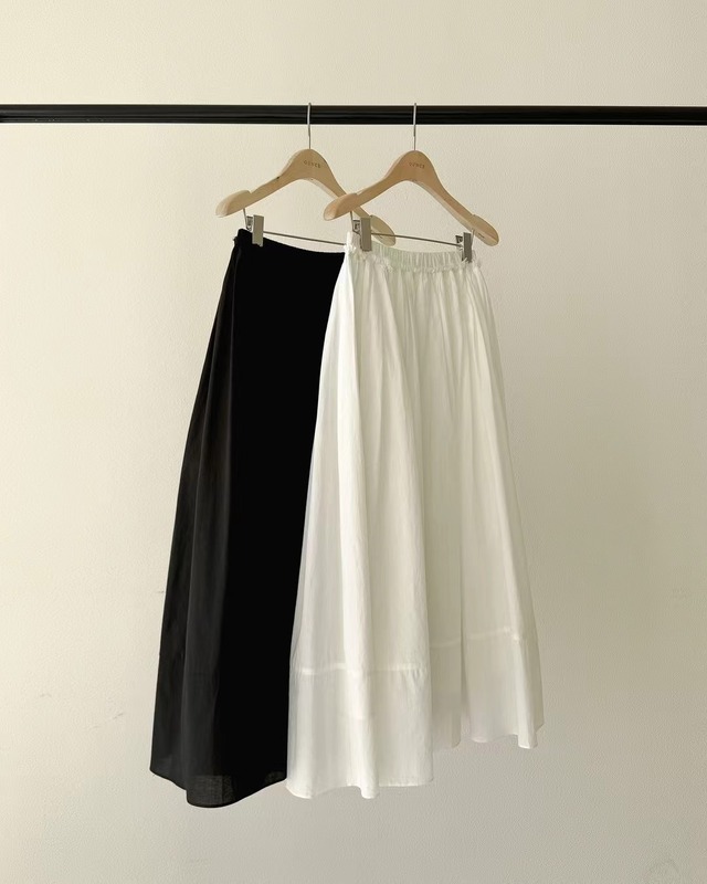 (予約) ounce / Letter shirring skirt 2color