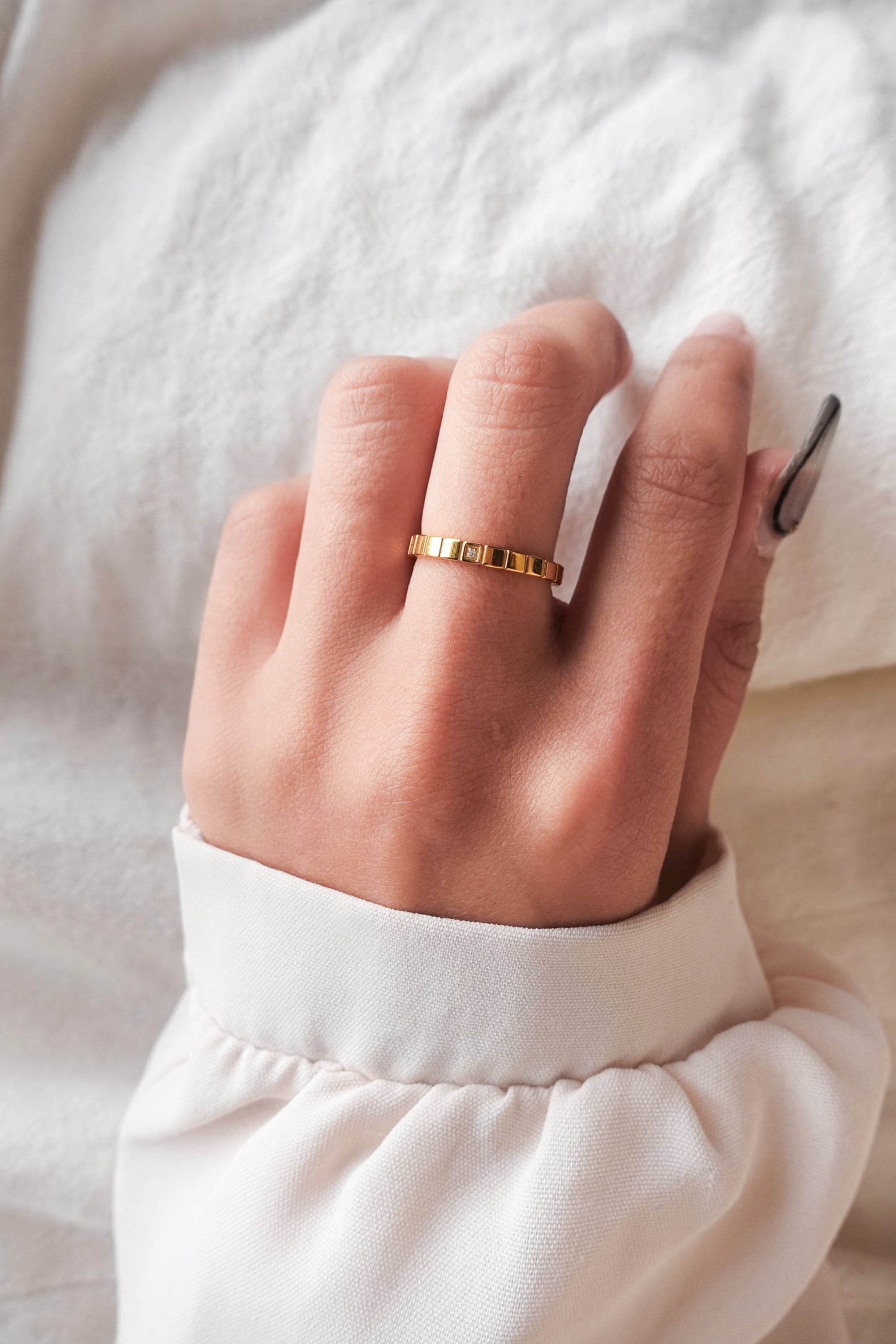 zirconia ice cube ring | 金属アレルギー対応のアクセサリー