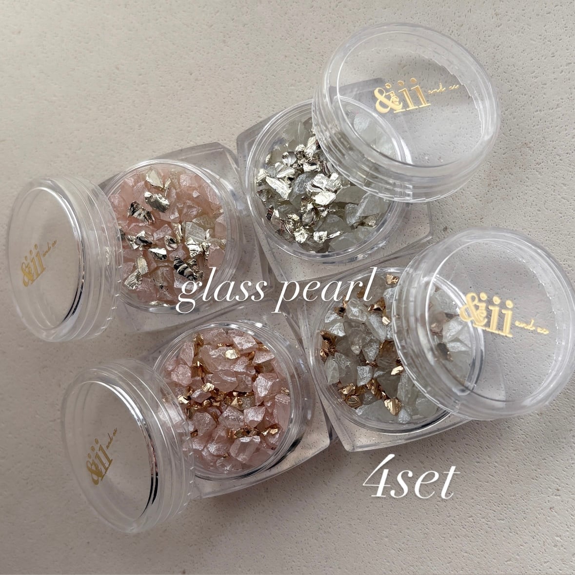 glass pearl 4set