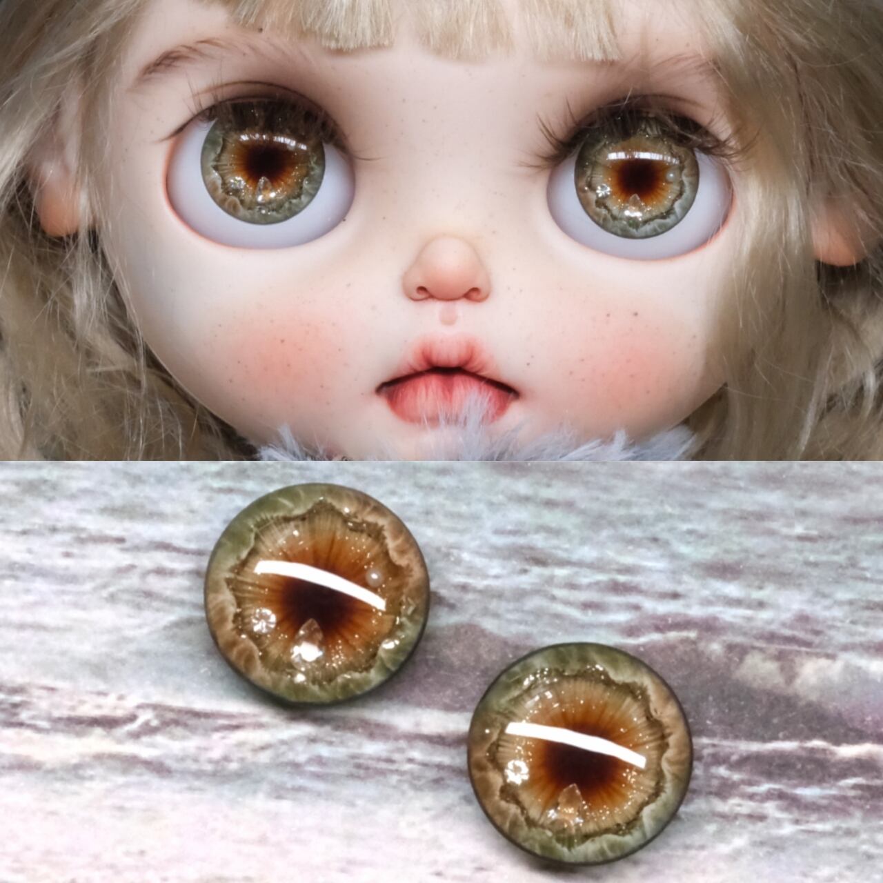 受注製作】【ブライス用アイチップ】ドールアイ Blythe カスタムアイ