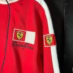 Ferrari マイケルシューマッハ コットンレーシングジャケット 赤白 フルデコ刺繍 フェラーリ S