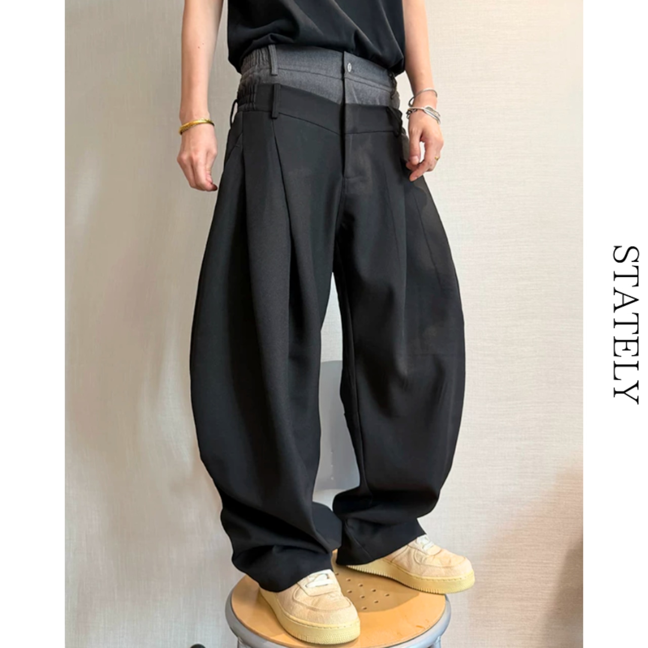 Double Waist バレルパンツ_B21・画像4