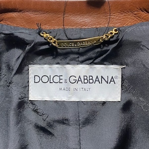 archive DOLCE&GABBANA leather tailored jacket