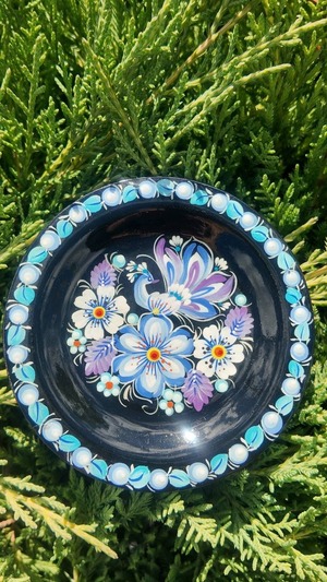 ペトリキフカ・プレート 10cm （Khomenko）