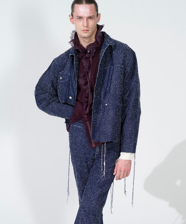Midorikawa / MID26AW-JK03 NEEDLE SILK DENIM COVERALL(INDIGO)