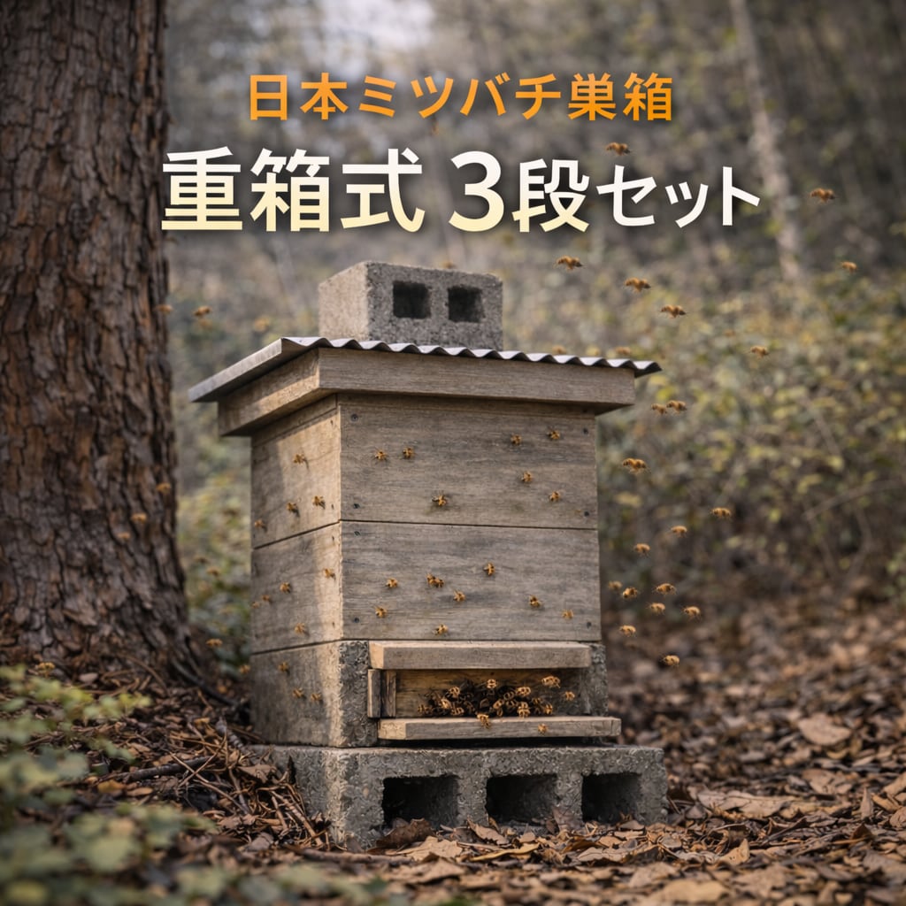 只今特売中＊即決価格＊ 日本蜜蜂巣箱 5段式 （早く蜜が取れます