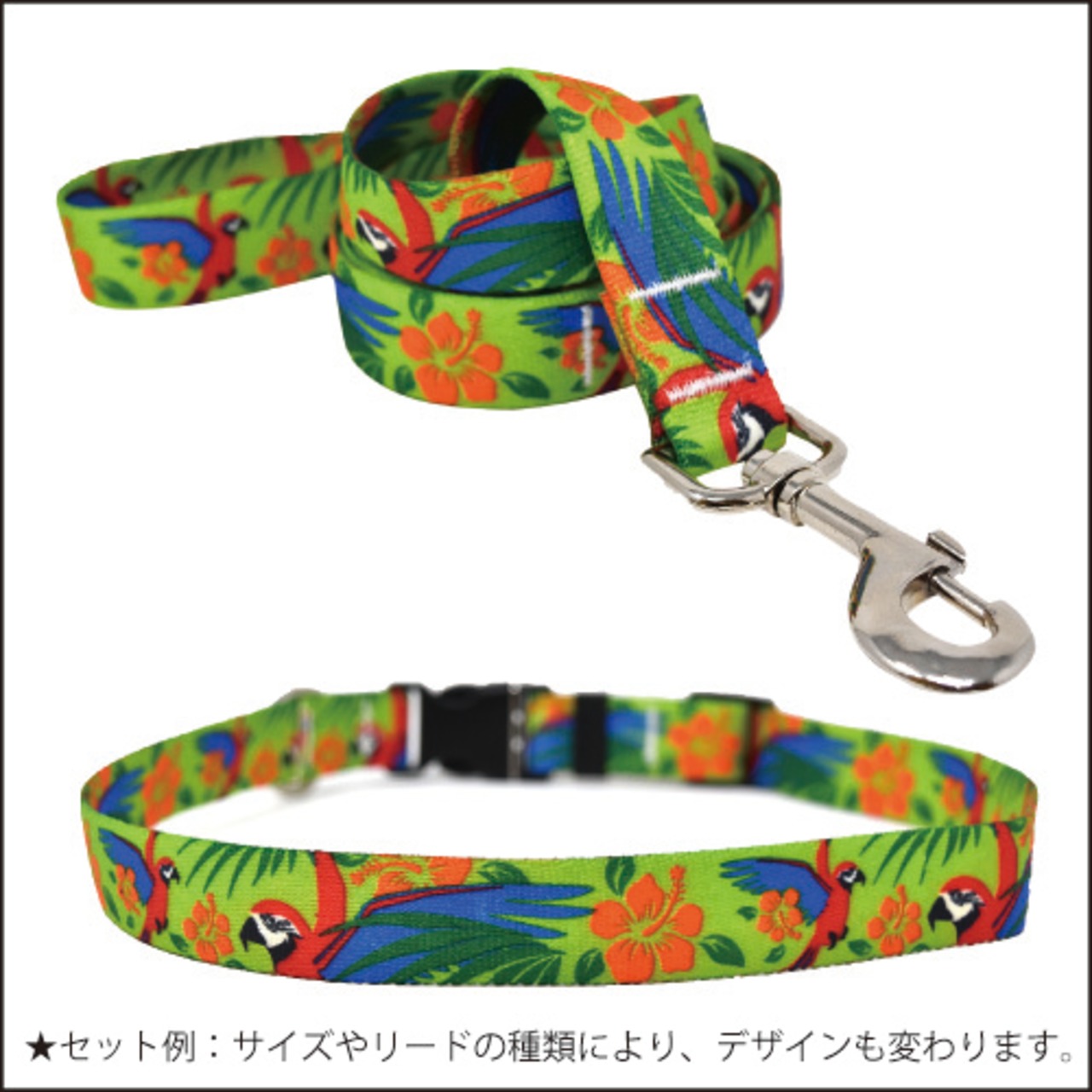 Macaw Red　首輪＋リードセット Sサイズ - Yellow Dog Design