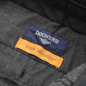 00s DOCKERS CHINO TROUSERS black [W35L32相当] 古着