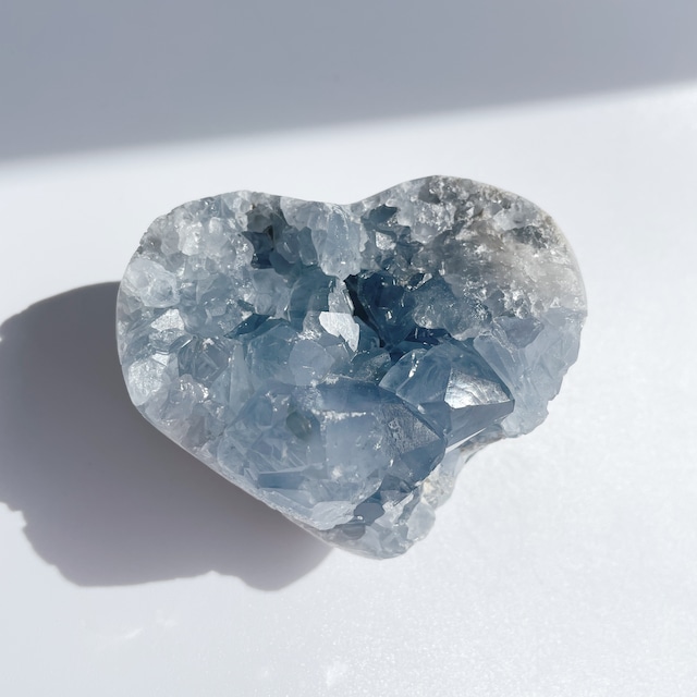 セレスタイト ハート型17♡Celestite♡天然石・原石・パワーストーン