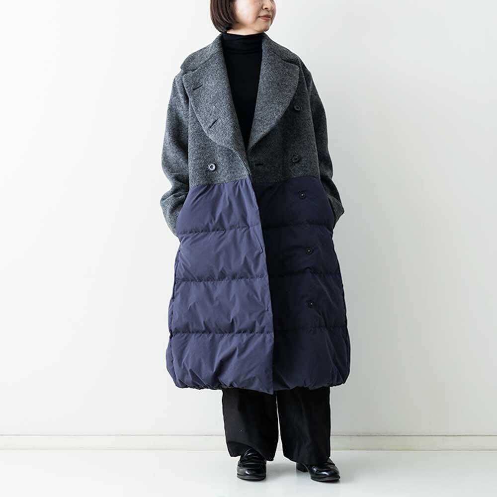 BLANC basque ソフトメルトン×ダウン切替えコート | LASQ store