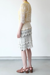floral lacy mini dress