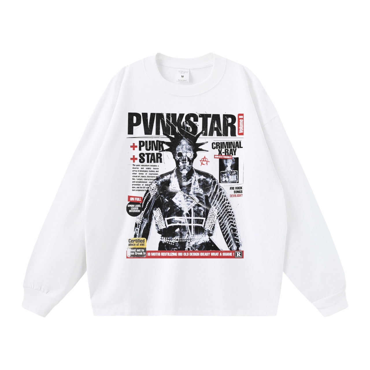 VINTAGE ストリート パンクスター Tシャツ T2058